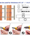 Installation instructions for 50 Pack 5 Inch Brushed Nickel Cabinet Pulls Stainless Steel Kitchen Drawer Handles With 3 Inch Center To Center Spacing And Included Mounting Template For Quick No Nonsense Install