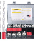 Thick Copper Wire Lugs Kit With 176-Pc 10 Types Ring Terminals And 88-Pc Heavy Duty Battery Cable Ends, case view