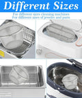 Heavy Lifting 304 Stainless Steel Ultrasonic Cleaner Basket Kit Packs Six Slick Mesh Trays in various sizes for cleaning jewelry.