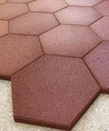 Hexagon Rubber Pavers 20 Pack Ten And A Half Inch Thick Three Quarters Inch Outdoor Tiles For Garden Patio Deck Lawn Kickin