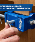 Professional Cabinet Face Frame Installation Clamp And Woodworking Clamp Set Of Two With Dead On Precision Alignment Totally Legit Aluminum Build adjusting with hand