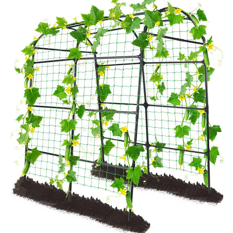 7 Ft Tall Garden Arch Tunnel Trellis For Climbing Plants, Easy Setup No Tools Needed Metal Walkway Arbor For Vines And Cucumbers