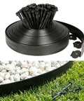 Durable 60 Foot Landscape Edging Kit With 60 Stakes 2 Inch Tall Border for Lawn and Flower Beds Quick No Dig Install Easy Setup