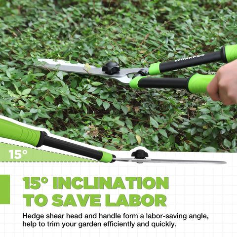 23 Inch Hedge Trimmers With Chrome Plated Steel Blades And Ergonomic Handle For Quick Pruning Of Bushes