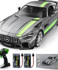 Mercedes Benz GT R Pro 1/12 Scale RC Car Official Licensed Drift Vehicle With Realistic Body, 2 Rechargeable 900mAh Batteries