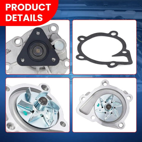 Engine Water Pump For 2011-2021 Kia Sportage 2.4L Gas Models with gasket, showing detailed components for cooling efficiency.