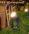 Low Voltage Outdoor Landscape Lights For Quick Safe Yard Vibes, 65.6Ft Wired LED Uplight Kit With Plug In Transformer, IP65 Waterproof