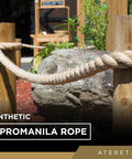 Tan Twisted 3 Strand Polypropylene Rope 1 Inch By 100 Feet Heavy Duty Lightweight Synthetic Cord on outdoor fence posts