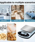 Precision Lab Scale 5000g x 0.01g Digital Balance for Laboratory and Jewelry Weighing in diverse settings, labs, jewelry, industry.