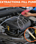 Using 200cc Fluid Extractor Syringe Oil Pump With 23 Inch Flexible Hose in car engine oil refill