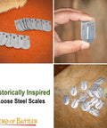 20 Piece Small Birka Lamellar Plates Gear Kit For Medieval Armor Made From Polished 20 Gauge Mild Steel With Pre Drilled Holes
