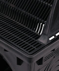 Square Catch Basin Drain Grate For 12-Inch Basins Downspout Riser And Low Profile Adapters Plastic Black No Fuss Debris Blocker