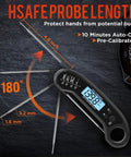Digital Meat Thermometer For Grill And Kitchen Instant Read Waterproof Food Thermometer with extended probe and display screen