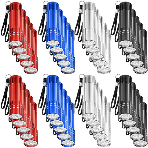 Lit 40 Pack UV Flashlights Mini Black Light Handheld Lanyard Set Assorted Colors For Detecting Pet Urine And Dry Stains And Scorpion Hunting 9 LED Portable Blacklights Battery Not Included