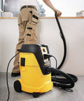 Person using Vacuum Hose For Hand Sanding Blocks 13 Ft Lightweight Flexible Hose With Tapered Plug Fits Multiple Vacuum Ports And Industrial Vacuums 915 L Class 1025 L Class 1230 1242 Hand Block Compatibility Push Fit Connection