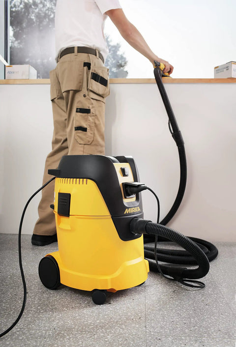 Person using Vacuum Hose For Hand Sanding Blocks 13 Ft Lightweight Flexible Hose With Tapered Plug Fits Multiple Vacuum Ports And Industrial Vacuums 915 L Class 1025 L Class 1230 1242 Hand Block Compatibility Push Fit Connection