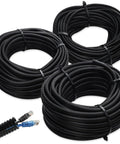 Dope Split Loom Cable Sleeve Kit One Quarter Inch Fifty Ft Three Eighth Inch Fifty Ft One Half Inch Fifty Ft three black rolls