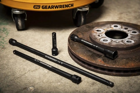 3/8 Inch Drive Impact Extension Set With 3, 6, 10 And 15 Inch Lengths, Detent Pin Retention, Manganese Phosphate Finish