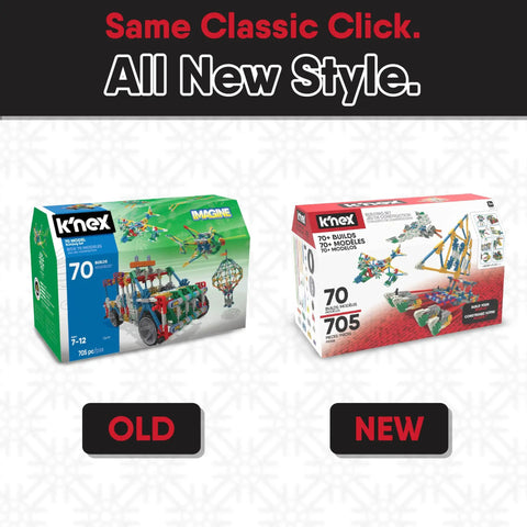 70 Model Building Set With 705 Pieces For STEM Learning And Creative Play, Ages 7 And Up, Amazon Exclusive Craft Kit For Endless Builds And Hands On Engineering Fun, old and new box design