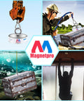 2690Lb Complete Retrieving Magnet Fishing Kit with double-sided N40 neodymium magnets pulling treasure from water.
