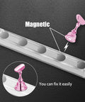 2 Sets Pink Nail Stands For Press On Nails Display With Magnetic Nail Holders, showing magnetic connection detail