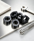 20 Pack 3/8 Inch Black Cable Railing Angle Washers T316 Marine Grade Stainless Steel for stable sloped stair installations.