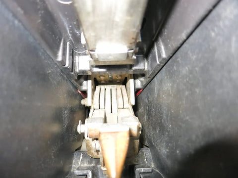 Inside view of Built Tough K Line 600A Motor Operated Air Circuit Breaker rated 480 V AC with solid state trip mechanism.
