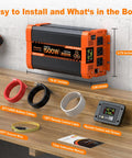 Hit The Open Road And Plug In Anywhere With This Beefy 1500 Watt Pure Sine Wave Inverter, 10.47x5.70 inches, includes remote and cables.