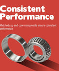 Auto Wheel Hub Taper Bearing Set A-71 With Premium Steel Built To Last For Consistent Performance shown with cup and cone components