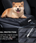 Center Console Cover For Ram 1500 2013 2018 And Ram 2500 3500 1500 Classic PU Leather Armrest Protector with dog