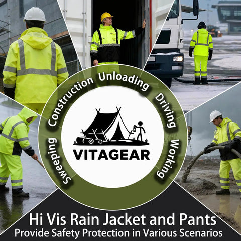 Fly On The Jobsite With This Class 3 Hi Vis Safety Rain Jacket For Men That Straight Up Kicks Rain To The Curb While Keeping You Breathing Easy In Waterproof Reflective Work Gear Built Tough For Construction Seasons