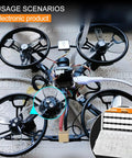 Drone showcasing the Knockout 1250 Piece White Nylon Phillips Bolt And Nut Assortment Kit For Smooth Pcb Wiring Featuring Tough As Nails M2 Through M6 Metric Threads And Flush Heads.