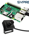 1080P 120FPS High Speed USB Camera With M12 Wide Angle 12MP IMX577 Sensor Lightburn Compatible, shown with Raspberry Pi