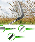 Beast Scythe Tool For Grass Cutting And Weeding Sickle in field, sharp blade, spiral connection, non-slip grip, ergonomic handle