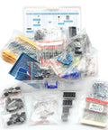 All In One Electronic Component Kit With 2038 Pieces Including LEDs Diodes Resistors Capacitors ICs Transistors PCBs