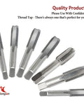 Two Pack HSS M12 X 1.75 Tap Set Right Hand Taper And Plug Taps For Metal Pros And DIYers Wear Resistant Precise Thread Repair Tool