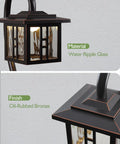 Close-up of Low Voltage Pathway Lights 12V 3W 185LM Warm White 3000K ORB Waterproof Garden Lights with water ripple glass and bronze finish