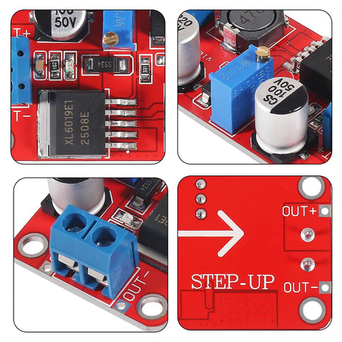 4 Pack XL6019 Boost Converter Module 5A DC To DC Step Up Power Supply From 3 To 35V In To 5 To 40V Out Adjustable Regulator