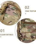 Close-up of Go To Large Capacity Hiking Backpack For Men With Durable Oxford Cloth Multi Compartment Gear Organizer Built To Last