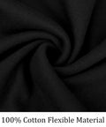 Close-up of black flexible material showcasing 100% cotton texture for American Made Style Heavy Duty Long Sleeve Fr Work Henley Shirt For Men Built Different 7 Oz Flame Resistant Shop Gear.