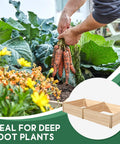 Wood Raised Garden Bed 8x4 Ft With 15 Inch Depth Planter Box For Veggies, Herbs, And Blooms, Open Base Construction