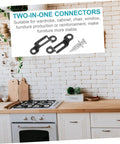 Heavy Duty Manganese Steel Furniture Fasteners 30 Pack Hidden Wardrobe Connectors on kitchen counter.