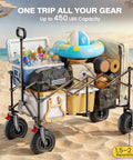 Beach Day Ready Cart With 9x3.5in Inflatable Wheels For Sand carrying beach gear on sand