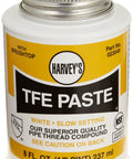 Half Pint TFE Paste With Teflon Thread Sealant And Lubricant White Non Hardening, 8 oz container, for metal and plastic pipe threads.