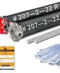Heavy Duty 2 Inch Garage Door Torsion Spring Replacement Kit With Non Slip Winding Bars And Gloves, Electrophoresis Black Coating