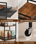 Heavy Duty 5 Tier Floor Standing Coffee Cart With Spacious Pod Storage Organizer For Kitchen Bar Station Pretty Sweet Space Saver Straight Up Game Changer Slick featuring K-Cup storage rack and lockable wheels.