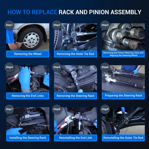 Steps to replace Power Steering Rack And Pinion For Honda CR-V 2007-2011 And Acura RDX 2007-2012 Replacement OE Spec ISO Quality