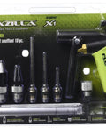 X1 Blow Gun Kit 10 Piece ZillaGreen with Easy Grip Aluminum Body displayed in packaging with modular accessories