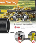 Heavy Duty Leaf Rake With 18 Inch Wide Head And 25 Metal Tines, Adjustable 36 To 78 Inch Handle, Built Tough For Big Yards