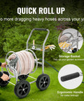 Heavy Duty Hose Reel Cart Holds Up To 300 Feet Of Five Eighth Inch Hose With Four Wheels Makes Moving A Breeze Garden Water Cart